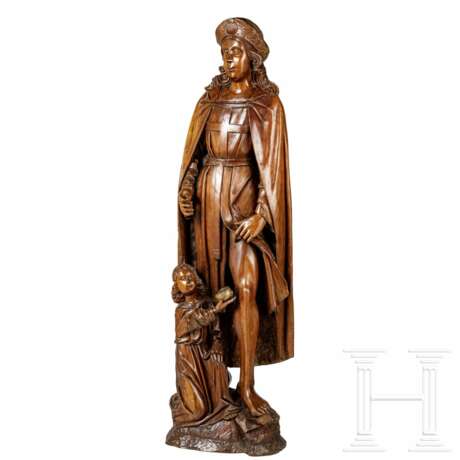Große Skulptur des heiligen Rochus, deutsch, 16. Jahrhundert - photo 2