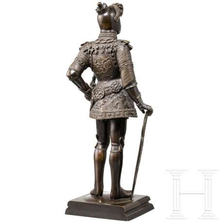 Artur, König von England - Bronzefigur nach der Innsbrucker Hofkirche, 20. Jahrhundert - Foto 3