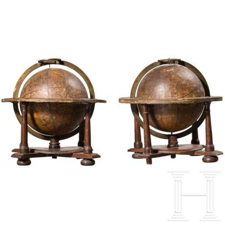 Ein Paar kleine Globen, Johann Gabriel Doppelmayr, Nürnberg, datiert 1736 - фото 6