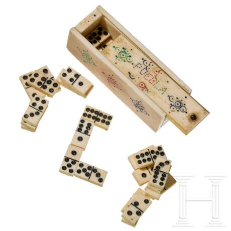 Miniatur-Domino-Spiel, wohl Kolonial-Spanien, 19. Jahrhundert - photo 2