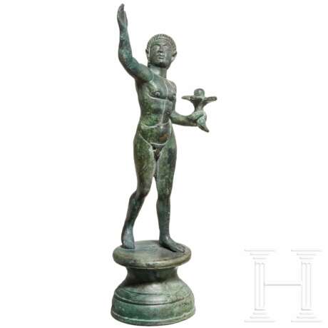 Anmutige Bronzefigur eines siegreichen Wettkämpfers, römisch, 2. Jahrhundert n. Chr. - фото 3