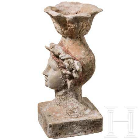 Weihrauchgefäß in Form eines Frauenkopfes, Canosa, Unteritalien, 3. Jahrhundert vor Christus - photo 3