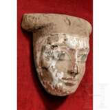 Polychrome Mumienmaske aus Holz auf Rahmen, Ägypten, Spätzeit, 664 - 31 vor Christus - photo 2