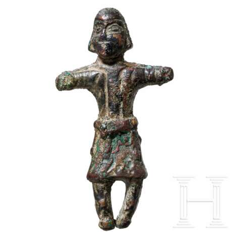 Seltene Bronzefigur eines sassanidischen Würdenträgers, Persien, 5. - 7. Jahrhundert - фото 1