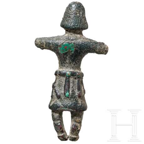 Seltene Bronzefigur eines sassanidischen Würdenträgers, Persien, 5. - 7. Jahrhundert - Foto 2