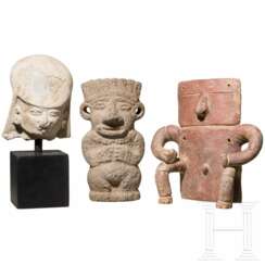 Drei figürliche Darstellungen, Mittel- und Südamerika, ca. 100 – 1500