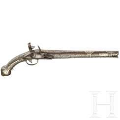 Silver-mounted flintlock pistol, Ottoman, 18th century