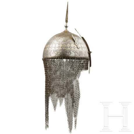 Geätzter und goldtauschierter Kulah Khud, Persien, 19. Jahrhundert - Foto 2