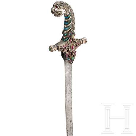 Jeweled, silver-mounted gift saber, India, under King Edward VII (1901-10), Emperor of India - photo 7