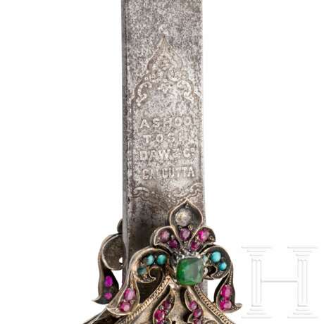 Jeweled, silver-mounted gift saber, India, under King Edward VII (1901-10), Emperor of India - photo 9