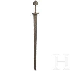 Wikingisches Schwert mit Silberdrahteinlagen, Nordeuropa, 10. Jahrhundert