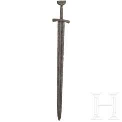 Ritterliches Schwert mit eingelegtem Wappen, deutsch, 11. Jahrhundert