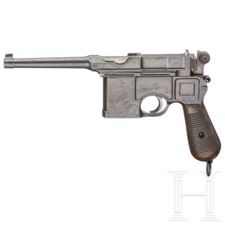 Mauser C 96 Conehammer, Standvisier, sog. "Erleichterte Pistole", mit ngl. Kasten - photo 1