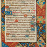FRAGMENTS D’UN LIVRE D’HEURES, en latin, manuscrit enluminé ... - фото 1