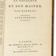 DIDEROT, Denis (1713-1784) Jacques le Fataliste et son maîtr... - Auction prices