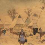 Ernst Eitner (Hamburg 1867 - Hamburg 1955). Dorf im Schnee - Foto 1