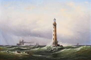 Alfred Jensen (Randers 1859 - Hamburg 1935). Der Eddystone-Leuchtturm