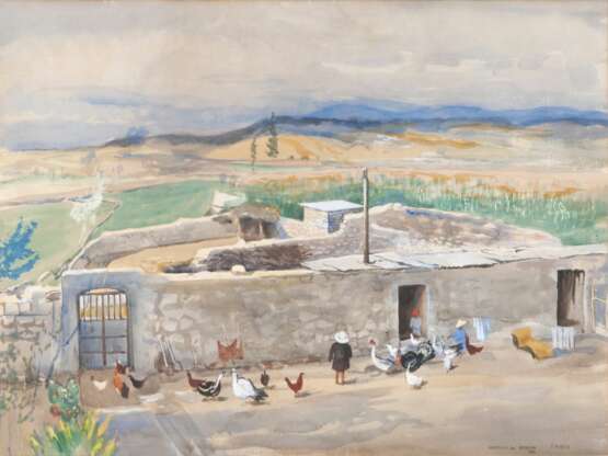 Ernst Huber (Wien 1895 - Wien 1960). Peruanischer Bauernhof bei Arequipa - Foto 1