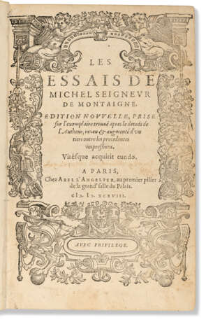 MONTAIGNE, Michel de (1533-1592) Les Essais de Michel seigne... - photo 1