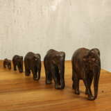 Figurine «Ancienne collection d&#39;éléphants de trois types», Métal, Voir la description, 1975 - photo 3