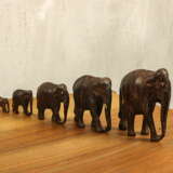 Figurine «Ancienne collection d&#39;éléphants de trois types», Métal, Voir la description, 1975 - photo 7