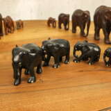 Figurine «Ancienne collection d&#39;éléphants de trois types», Métal, Voir la description, 1975 - photo 8