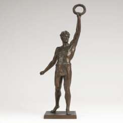  Skulptur 'Athletischer Sieger mit Lorbeerkranz'