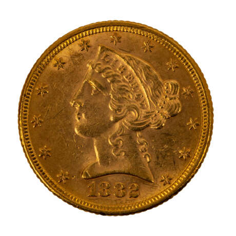 USA/GOLD - 5 Dollars 1882 Liberty Head, - Foto 1