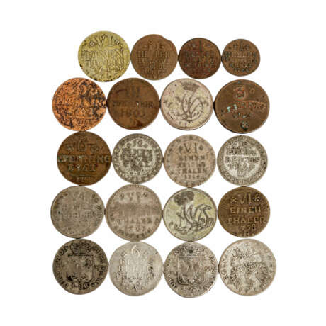 Altdeutschland - Konvolut von 20 Kleinmünzen, - Foto 2