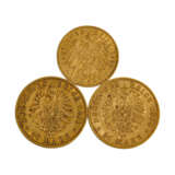 Preussen/GOLD - Konvolut 2 x 10 Mark und 1 x 10 Mark. - photo 2