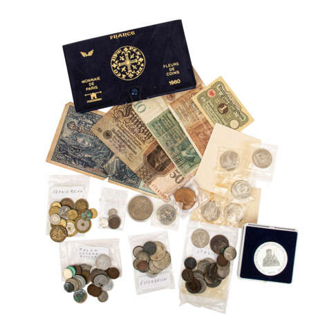 Konvolut Münzen und Banknoten - Foto 1