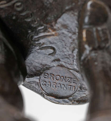 Giuseppe M. Picciole tätig in Frankreich um 1900. Bronze-Skulptur 'Sportsman' - Foto 3