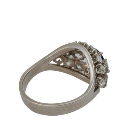Ring mit Saphir von ca. 0,6 ct und Brillanten - Foto 3