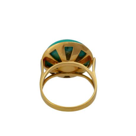 Ring mit rundem Türkiscabochon ca. 15 mm, - Foto 4