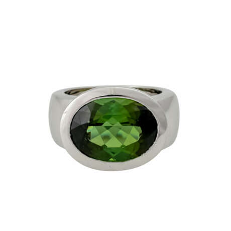 Ring mit Verdelith (grüner Turmalin) von ca. 8 ct, - Foto 2
