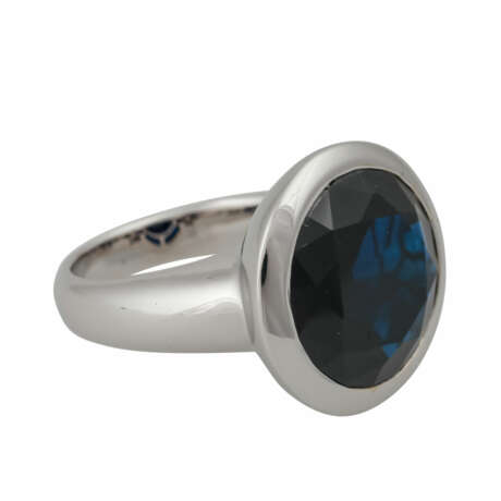 Ring mit dunkelblauem Saphir von 11,8 ct, - Foto 1