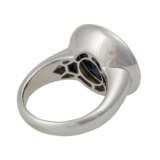 Ring mit dunkelblauem Saphir von 11,8 ct, - Foto 3