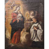 MALER des 18. Jahrhundert, "Anbetung der Maria mit Christuskind durch den Heiligen Antonius", - Foto 1