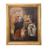 MALER des 18. Jahrhundert, "Anbetung der Maria mit Christuskind durch den Heiligen Antonius", - фото 2