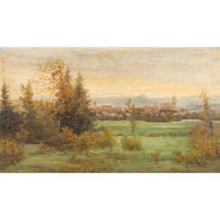 KORNBECK, JULIUS (1839-1920) "Ansicht von Nürtingen"