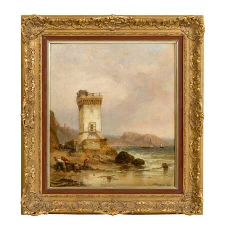 STANFIELD, WILLIAM CLARKSON (1793-1867), "Brittische Küste mit Ford und Wehrturm", - Foto 2