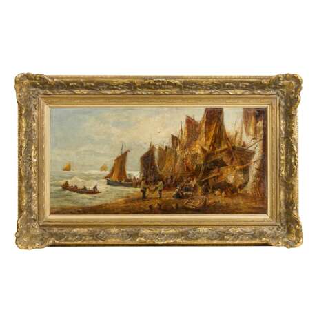SHAYER, W., wohl William (1811-1892), "Segelschiff und -boote an der Küste", - photo 2