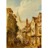 BROWNE, GEORGE H. (engl. Maler, tät. 1836-1885), "Französische Soldaten in der Stadt", 1849, - Foto 1