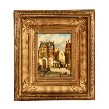 LEICKERT, CHARLES (1816-1907, belgischer Maler), "Markttag in der Stadt", - Foto 2