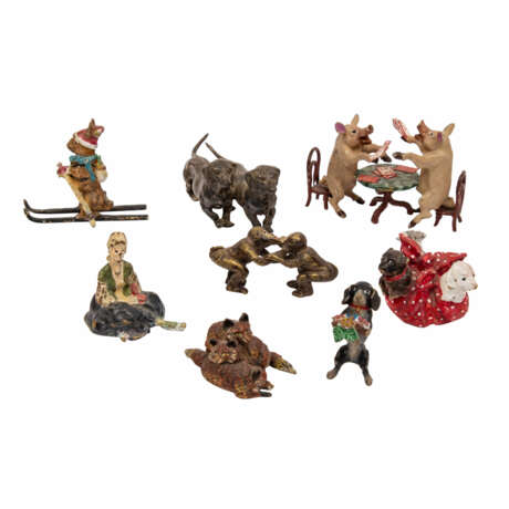 Konvolut 8 Miniaturfiguren, unter anderem Wiener Bronzen, 20. Jahrhundert: - фото 1