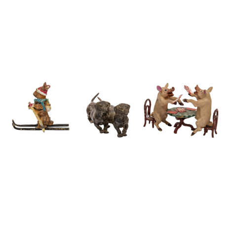 Konvolut 8 Miniaturfiguren, unter anderem Wiener Bronzen, 20. Jahrhundert: - photo 2