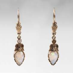  Paar Jugendstil Opal-Ohrhänger