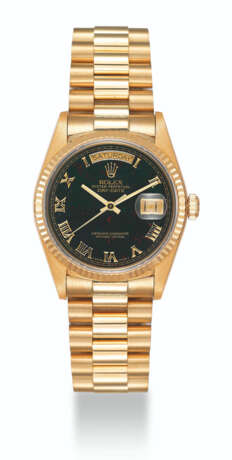 Rolex. ROLEX, GOLD DAY-DATE WITH BLOODSTONE DIAL, REF. 18038 - photo 1
