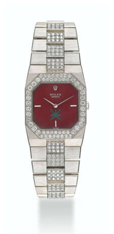 Rolex. ROLEX, WHITE GOLD AND DIAMONDS WITH BURGUNDY DIAL, REF. 4652 - MADE FOR THE SULTANATE OF OMAN - фото 2
