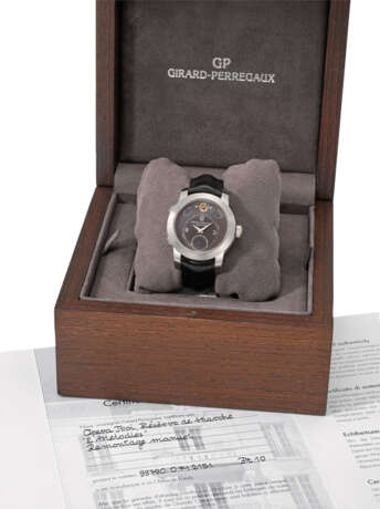 Girard-Perregaux. Girard-Perregaux, A possibly unique platinum opera three, playing Mozart’s “A Little Night Music” or Tchaikovsky’s “No Great Love” - photo 2